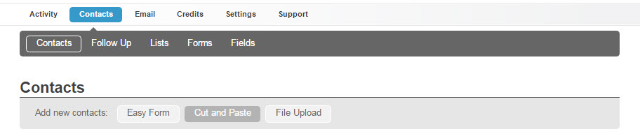 Cut and Paste to Upload Contacts Into RenMind Wire