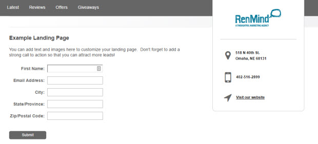 Lead Capture Forms with RenMind Wire Marketing