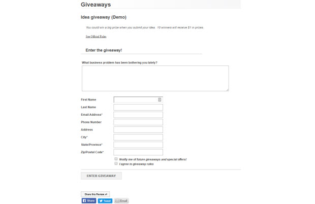 Contest Giveaway and Sweepstakes Marketing with RenMind Wire