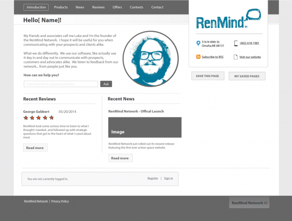 An early RenMind network page